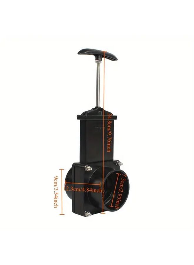 Dual Function Drain Gate Valve 75MM For RV Clean Sewage Black Water Tanks - Image 1