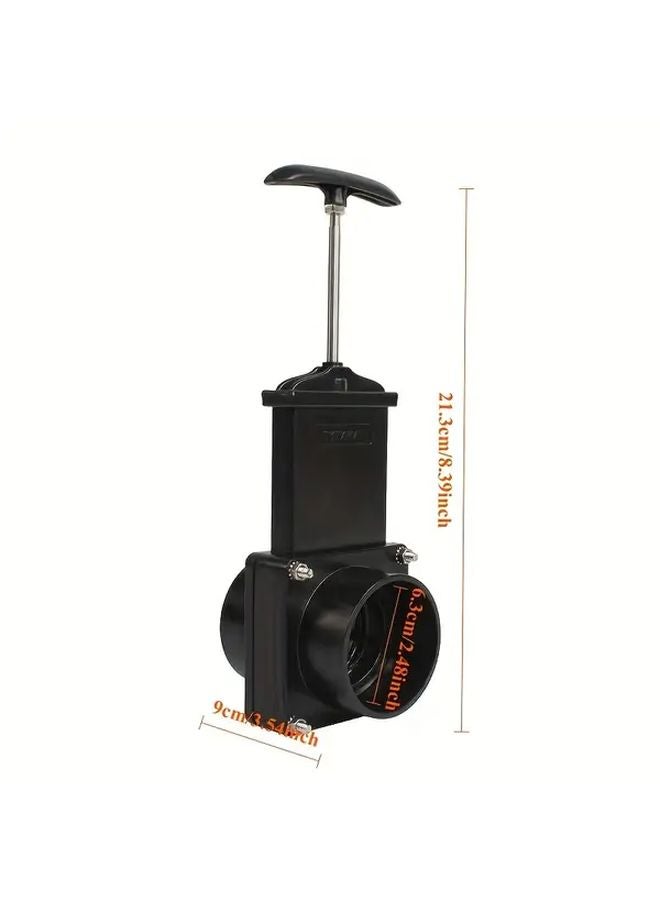 Dual Function Drain Gate Valve 75MM For RV Clean Sewage Black Water Tanks - Image 4