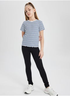DeFacto Slim Fit Striped Short Sleeve T-Shirt  - Image 5