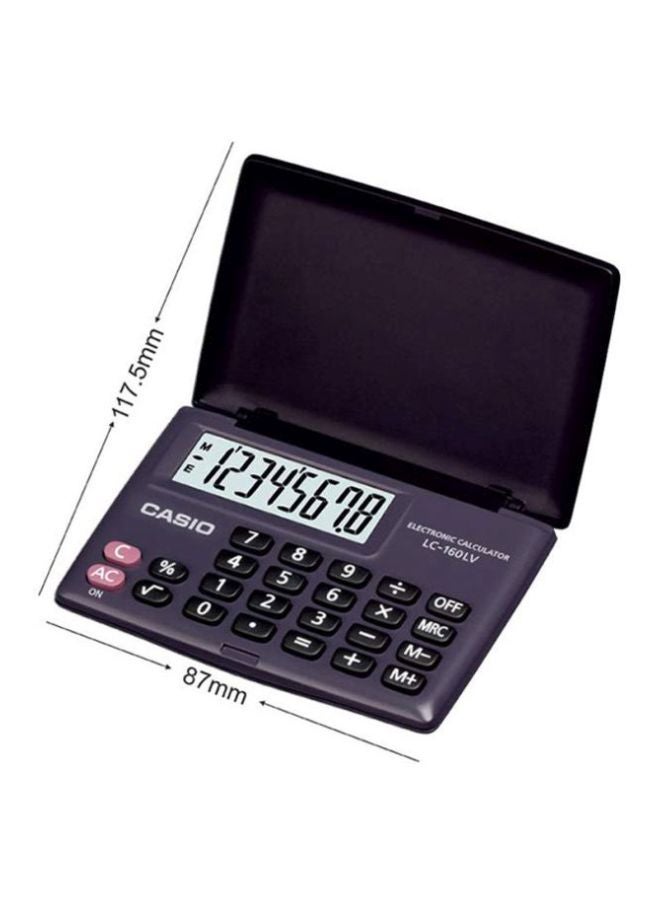 CASIO 8-Digits Practical Calculator LC-160LV-BK-W-DH Black - Image 2
