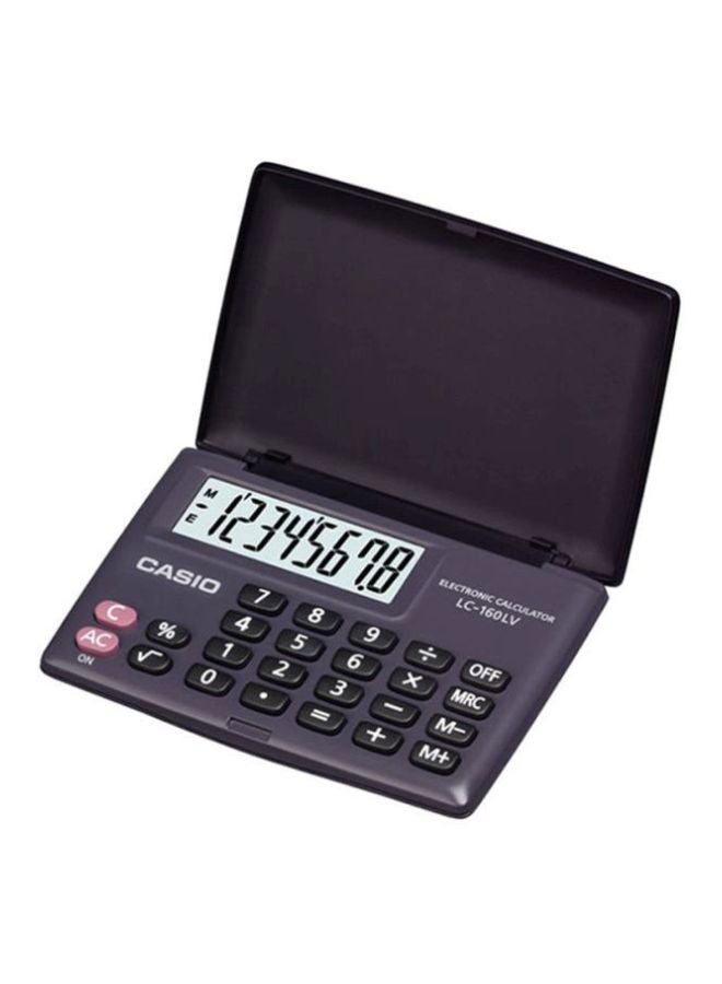 CASIO 8-Digits Practical Calculator LC-160LV-BK-W-DH Black - Image 1