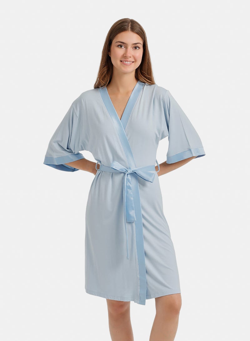 Carina Satin-Trim Robe - Image 1