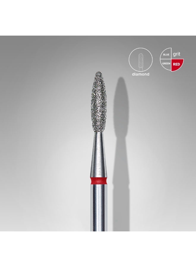STALEKS PRO 10pcs Diamond Nail Drill Bit Flame Red Expert Head Diameter 2.1 mm / Working Part 8 mm - Image 2