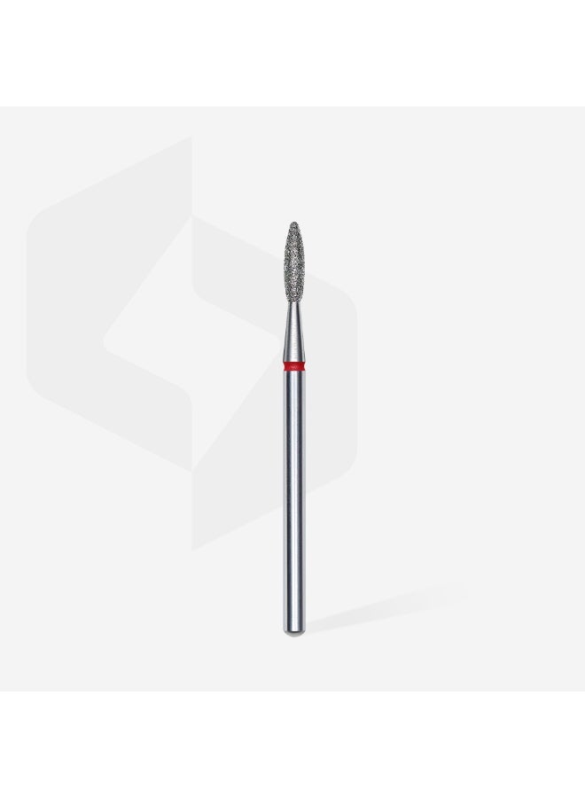 STALEKS PRO 10pcs Diamond Nail Drill Bit Flame Red Expert Head Diameter 2.1 mm / Working Part 8 mm - Image 1