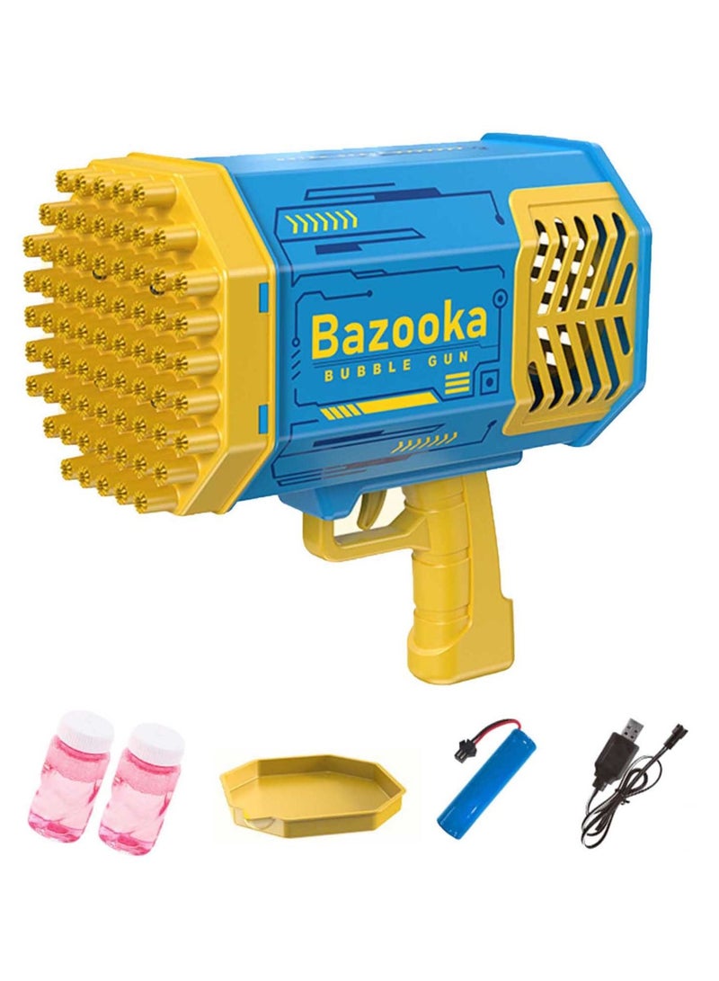 Bazooka Rocket Bubble Gun Colorful LED Electric Bubble Machine Blower Toys 69 Holes Kids Outdoor Birthday Party Gift - Image 1