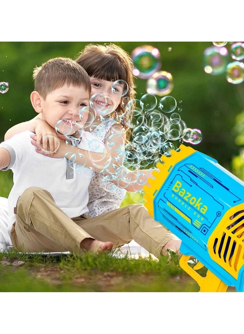 Bazooka Rocket Bubble Gun Colorful LED Electric Bubble Machine Blower Toys 69 Holes Kids Outdoor Birthday Party Gift - Image 2
