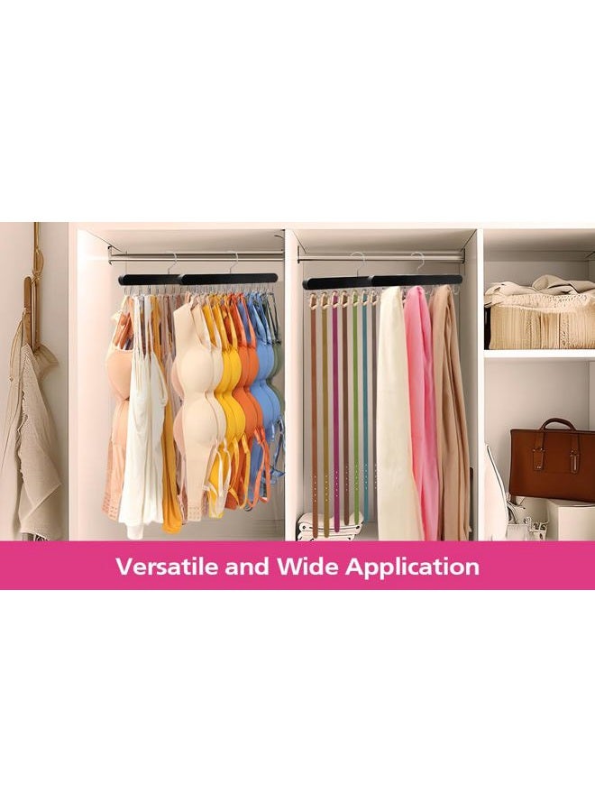 Fertoriy Bra Organizer for Closet, Tank Top Hanger, Bra Hanger 20 Hooks Capacity, Foldable Bra Hangers for Closet Organizer and Storage, Multi Tank Top Hangers Space Saving for Bra (2) - Image 3