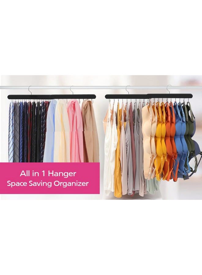 Fertoriy Bra Organizer for Closet, Tank Top Hanger, Bra Hanger 20 Hooks Capacity, Foldable Bra Hangers for Closet Organizer and Storage, Multi Tank Top Hangers Space Saving for Bra (2) - Image 4