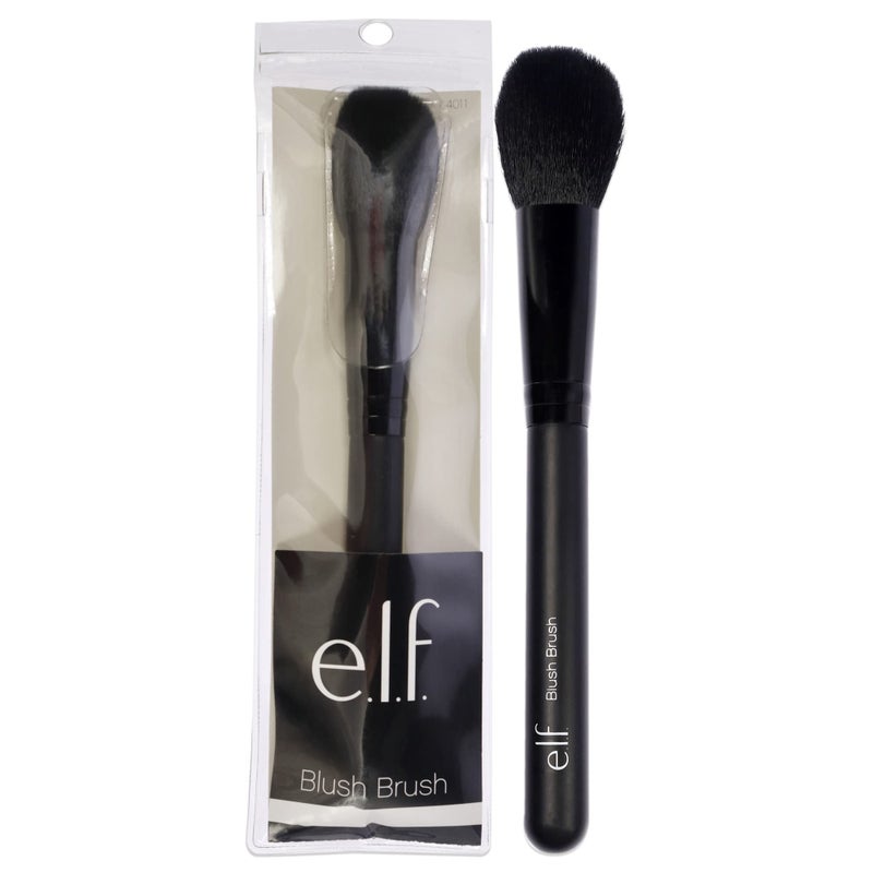 elf Blush Brush Soft Synthetic Tailored Design Blends Applies Precisely Absorbent Wet or Dry Product