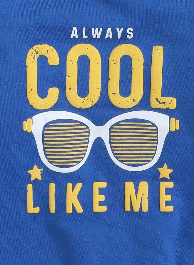 BUMZEE Royal Blue Boys Full Sleeves Cotton Sweatshirt Age - 3-6 Months (Peb9680B-rbl) - Image 3