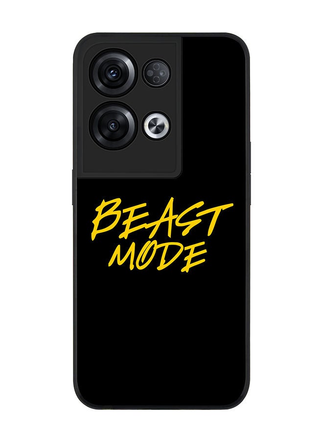 Stylizedd Rugged Black edge case for Oppo Reno8 Pro Slim fit Soft Case Flexible Rubber Edges Anti Drop TPU Gel Thin Cover - Beast Mode - Image 1