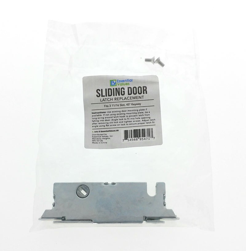 Essential Values Sliding Door Mortise Lock 45 Keyway 3-11/16 In. Spacing Steel Replacement Latch Lock For Patio Doors - Image 5