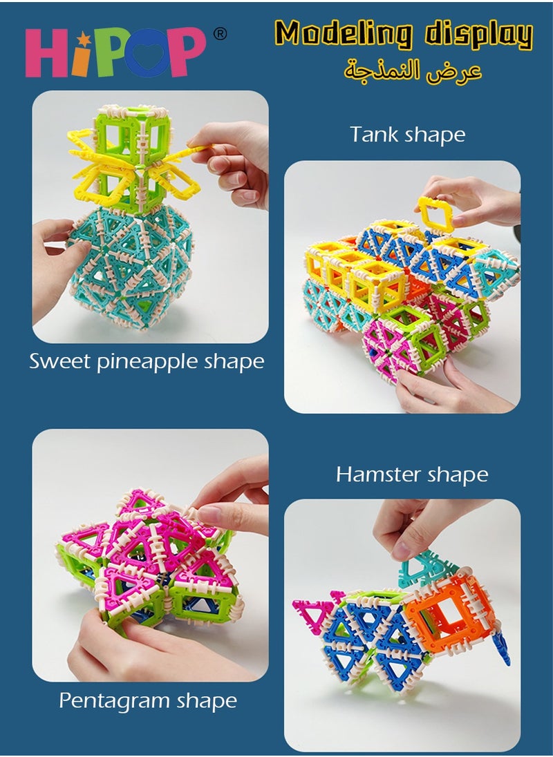 HIPOP - 388pcs Building Block Toy Set,Changeable Shapes,Children's Handmade DIY Construction Toys,Assembling Toy for Kids - Image 1