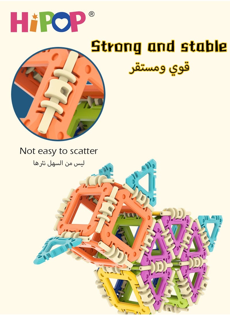 HIPOP - 388pcs Building Block Toy Set,Changeable Shapes,Children's Handmade DIY Construction Toys,Assembling Toy for Kids - Image 1