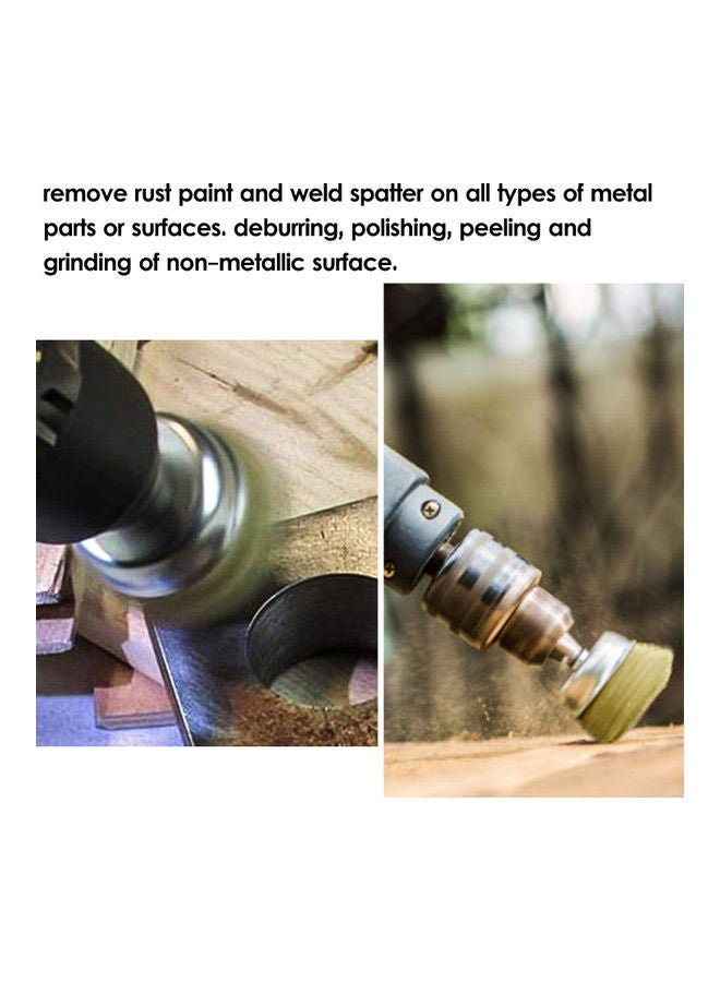 NIBEMINENT 6-Piece Coated Wire Drill Brush Set Beige/Silver - Image 5