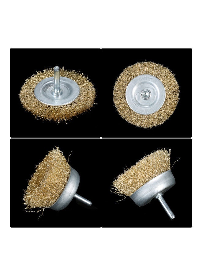 NIBEMINENT 6-Piece Coated Wire Drill Brush Set Beige/Silver - Image 4