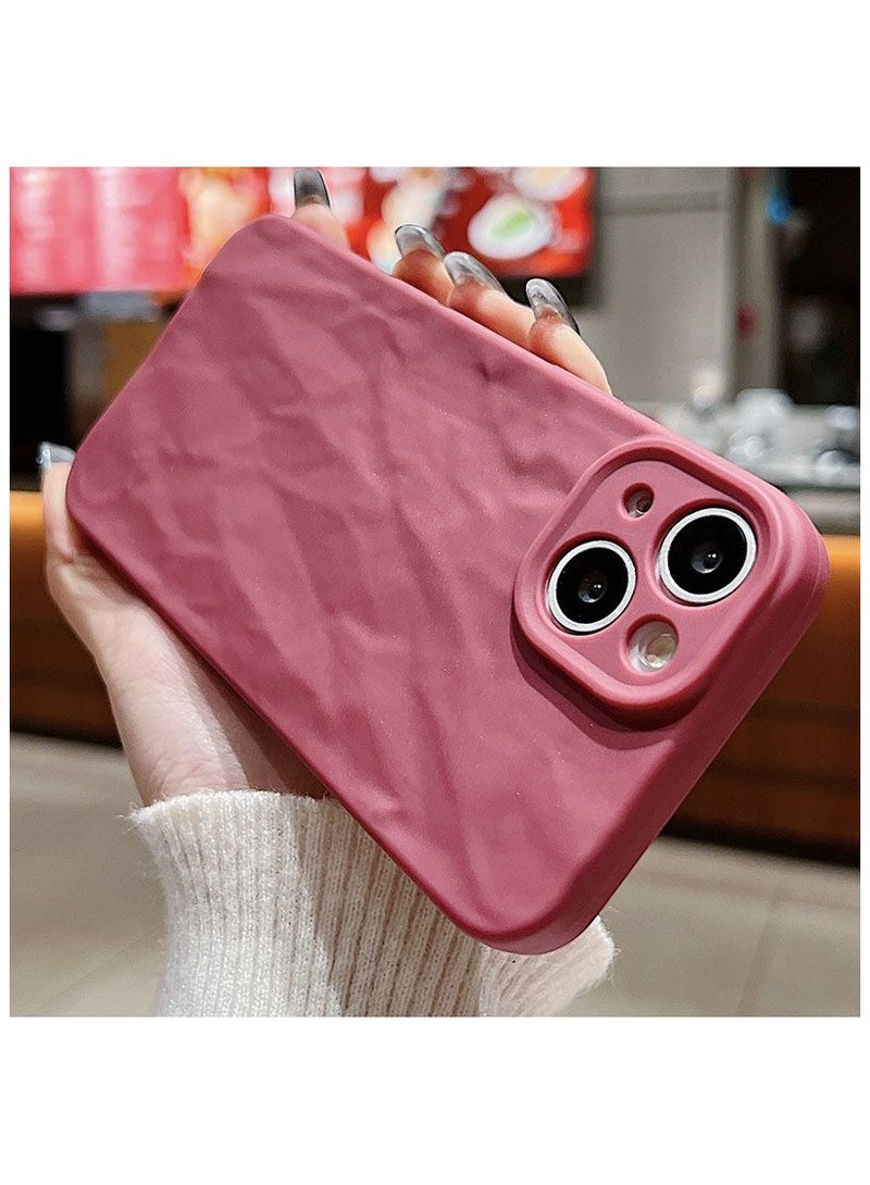 Compatible With Iphone 15 Puls Anti Drop Phone Case, Soft Silicone Design Anti Slip (Red) - Image 1