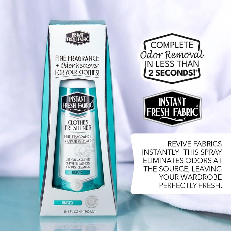 Premium CLOTHES FRESHENER Unisex Fabric Spray Keeps Clothes Fresh, Odor Remover Fabric Refresher Spray Extends Garment Life, Linen Spray for Bedding Eco-Friendly, 6.76 oz - INSTANT FRESH FABRIC - Image 3