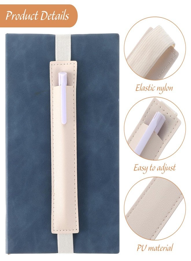 Tyqour 6Pcs Elastic Pen Holder for Notebook, Adjustable Journal Pen Holder, PU Leather Pencil Planner Pens Pouch for Notebook Journals Books Office Supplies - Image 3