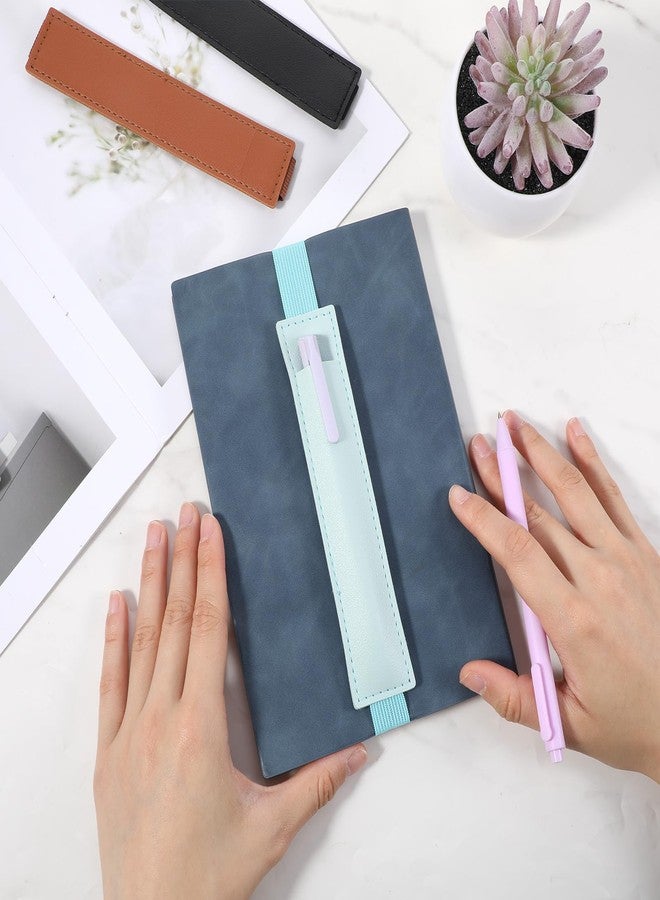 Tyqour 6Pcs Elastic Pen Holder for Notebook, Adjustable Journal Pen Holder, PU Leather Pencil Planner Pens Pouch for Notebook Journals Books Office Supplies - Image 5
