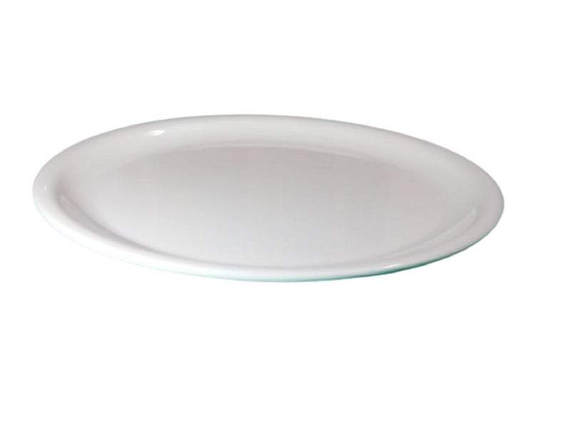 Servewell Melamine Dinner Serving Plate Set of 4 White - Image 4