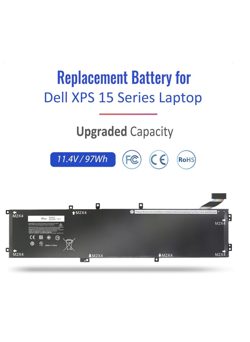 زيكسين بطارية 6GTPY لأجهزة Dell XPS 15 9560 9570 9550 7590 Precision 5510 5520 5530 M5520 M5510 Vostro 7500 7590 5041C 5D91C 5XJ28 GPM03 بطارية 6GTPY - Image 2
