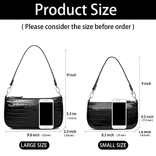 lapsting Mini Shoulder Bag for Women Small Y2K Bag Clutch Purse Crossbody Purses Black Retro Classic - Image 3