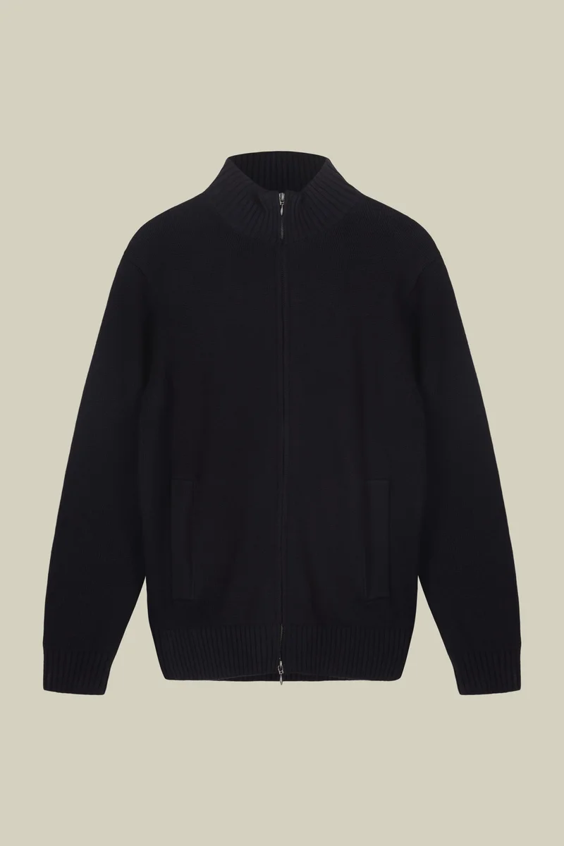 Doppelganger  Men's 100% cotton cardigan - DK Blue for Men | Best Price UAE