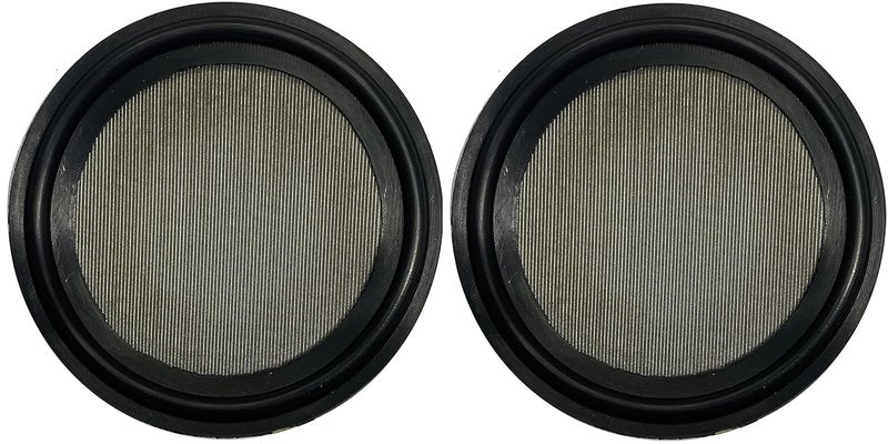 DR.COMPONENT 1.5" Sanitary Tri-Clamp Gaskets (Pack of 2), Bonded Type Screen (#325 Mesh/ 44 μm) Gaskets, Black FKM (Viton) - Image 2