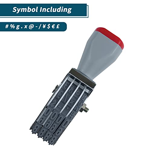 SUUJI 4 Digit Number Roller Stamps - SUUJI Changeable Number Stamp Egg Date Stamp Personalized Symbol Rolling Wheel Multi-Function DIY Rubber Scrapbooking Roller Stationery Office Business Stamps - Image 4