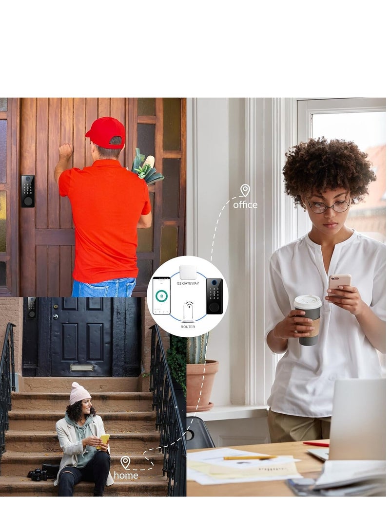 Smart Lock, Fingerprint Keyless Entry Door Lock, Built-in Wi-Fi, App Remote Control, Touchscreen Keypad Deadbolt, Auto Lock, Easy Installation - Image 4