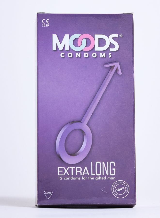 Moods Extra Long Condoms 12 Pcs