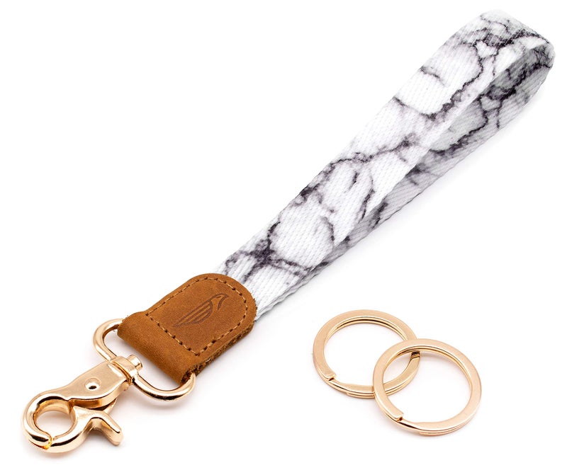POCKT Lanyard for Keys Wristlet Strap Key Chain Holder for Men and Women - Cool Hand Wrist Lanyards for Keys and Wallets | Marble - Image 5