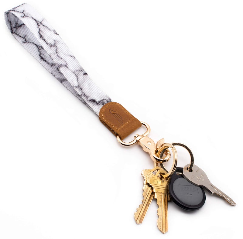 POCKT Lanyard for Keys Wristlet Strap Key Chain Holder for Men and Women - Cool Hand Wrist Lanyards for Keys and Wallets | Marble - Image 2