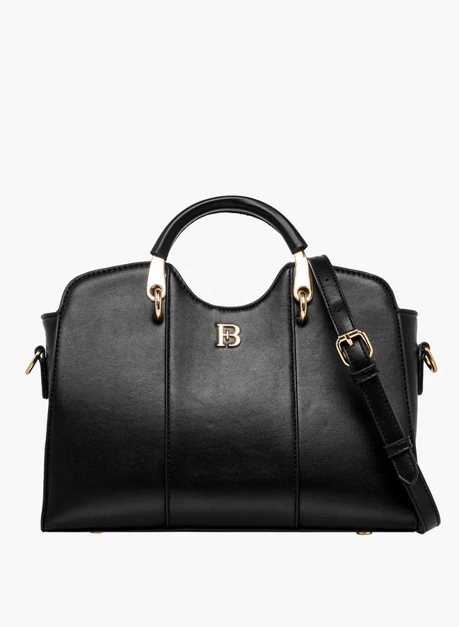Flora Bella By Shoexpress Solid Tote Bag with Detachable Strap and Zip Closure