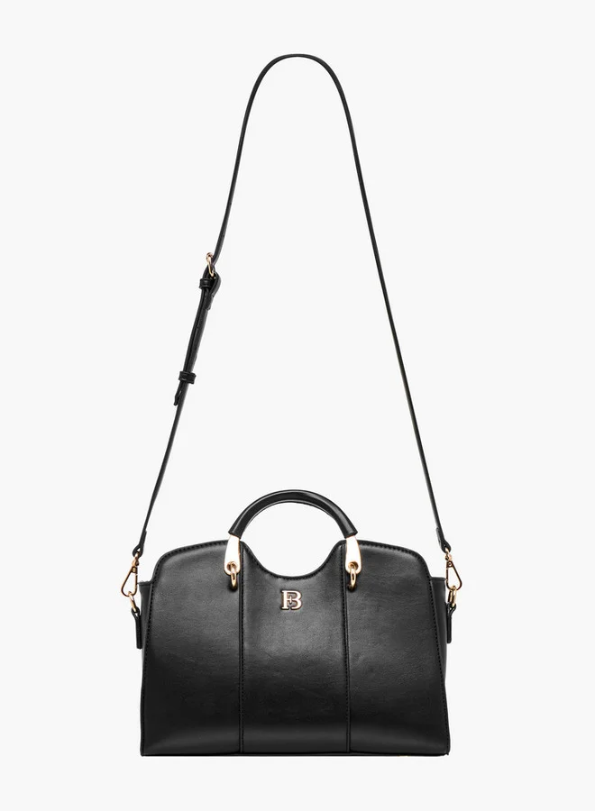 Flora Bella By Shoexpress Solid Tote Bag with Detachable Strap and Zip Closure