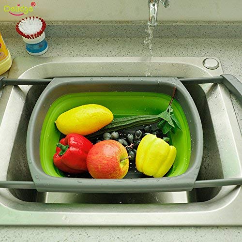 Zurato Folding Silicone Sink Strainer for Kitchen Foldable Silicone Strainer Collapsible Colanders Drainer for Kitchen Food Drain Colander for Draining Pasta Vegetable - Image 3