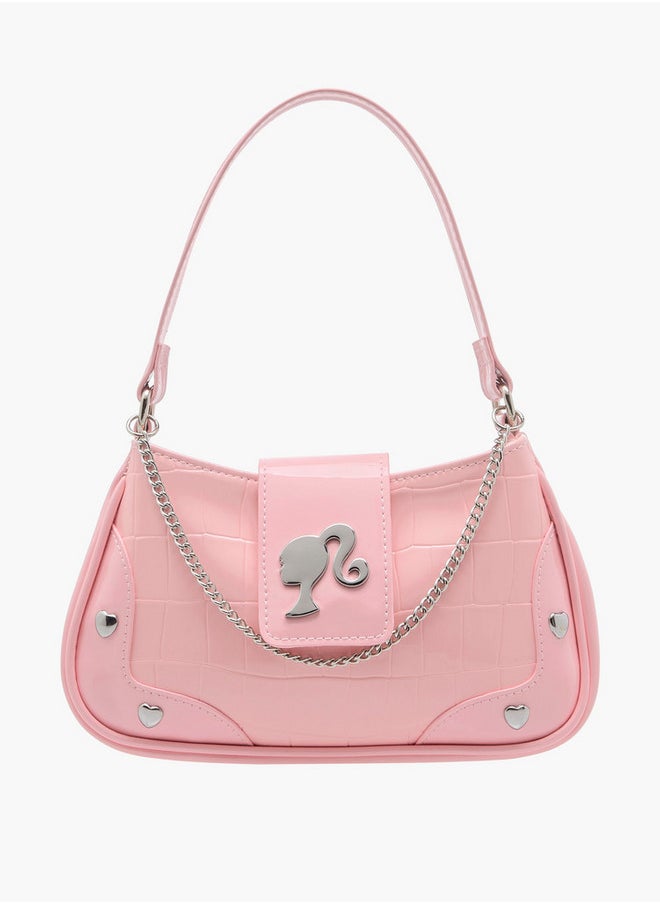 Barbie Girls Applique Shoulder Bag with Chain Strap  - Image 1