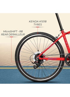 Spartan Jr Peloton Road Bicycle for Youth | 24 inch wheel size | 8 Speed Shimano gear| For teens and adults|Red  - Image 4