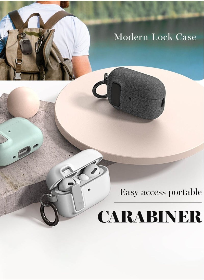 VRS Design Modern Lock Airpods Pro 2 (2nd Generation) Case Cover with Carabiner - Marine Green  - Image 5