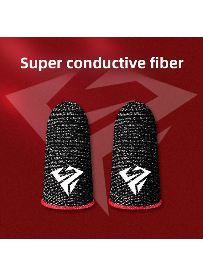 Game Finger Cover Chicken Finger Cover Glass Silver Fiber Ice Silk Gloves E-Sports Breathable Anti-Sweat Sliding Gloves-Product Color:[red] Luxury E-sports Level [not Available In Domestic E-commerce]  - Image 1