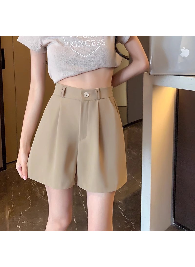 2024 Spring High-Waist Fashion Shorts for Petite Women Apricot - pzsku/Z7B73F9D0DB388AD77193Z/45/_/1732184886/e975d465-fe03-45fd-bf23-5ad76fa35659