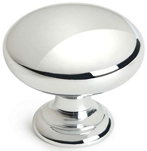 Cosmas 25 Pack 4950CH Polished Chrome Cabinet Hardware Round Mushroom Knob - 1-1/4" Diameter - Image 3
