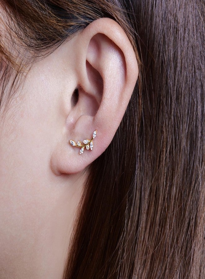 limerencia 18G Flat Back Internal Threaded Studs Climber Crawler F136 Titanium Earrings Hypoallergenic Cubic Zirconia Tragus Helix Conch Piercing Jewelry for Women (a pair) - Image 5