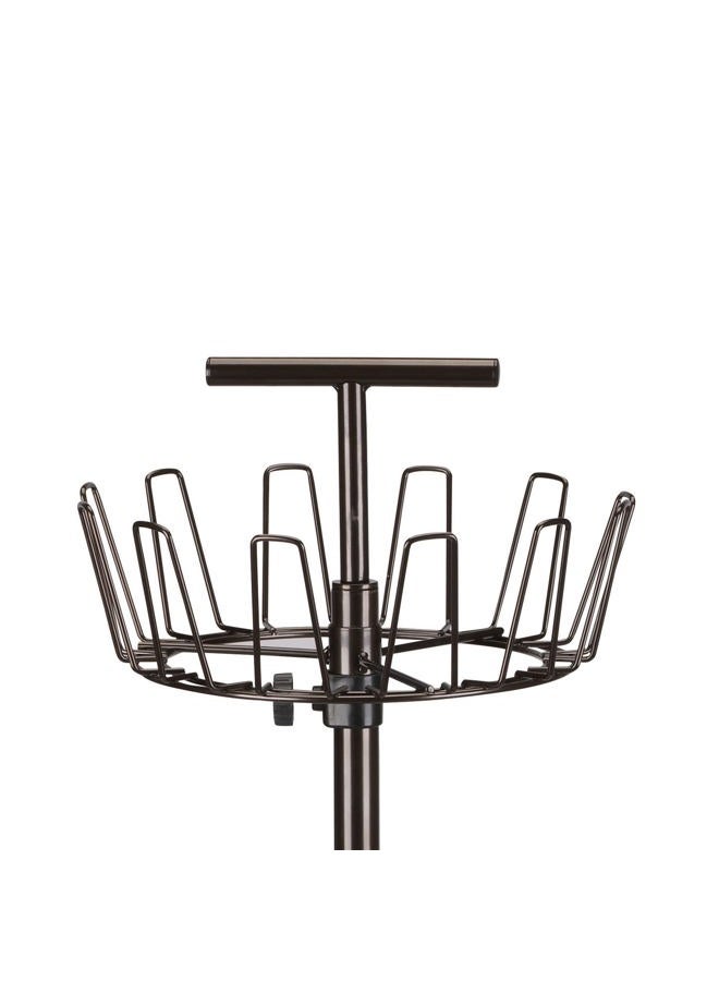 Household Essentials 2139-1 Metal Four-Tier Adjustable Revolving Shoe Rack | Holds up to 24 Pairs of Shoes | Antique Bronze Finish - Image 4