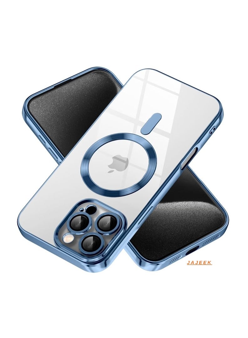 JAJEEK iPhone 16 Pro Max Magnetic Case – Compatible with MagSafe, Built-in Camera Protector, Soft TPU Anti-Scratch Shockproof Clear Case, Slim Design for iPhone 16 Pro Max 6.1 Inch - Image 1