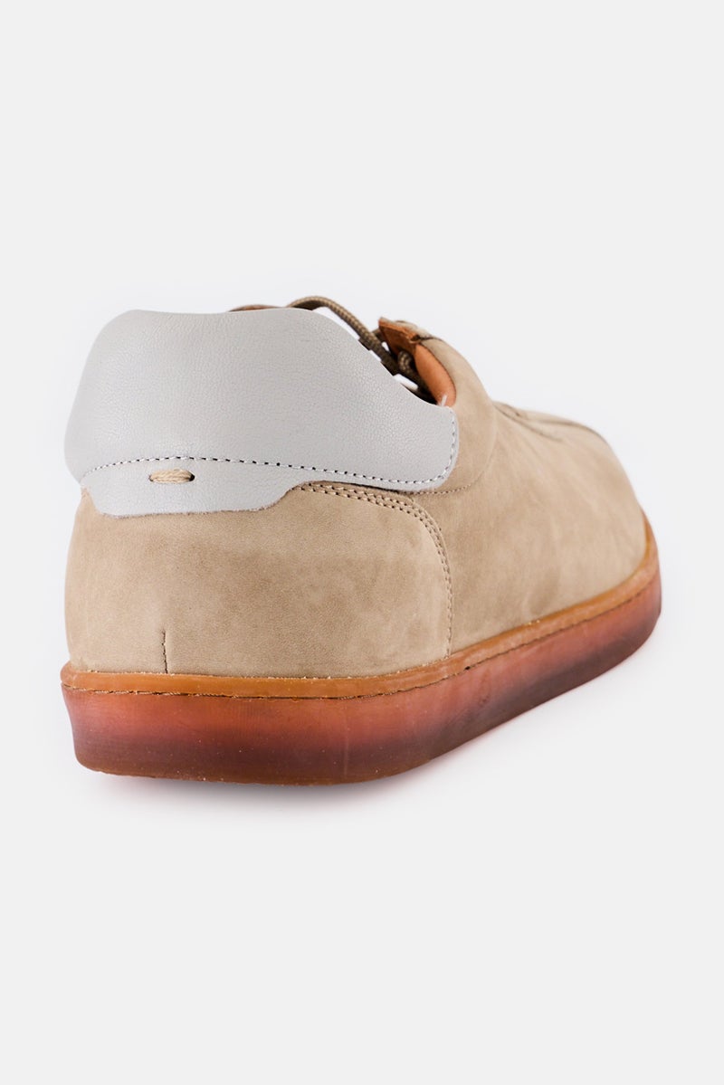 Gentle Souls Men Medium Nyle Sneaker Lace Up Casual Shoes, Taupe - Image 3