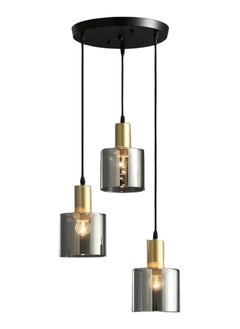 SP SUPER POWER 3-Light Smoke Gray Glass Pendant Light,Modern Glass Hanging Light Chandelier for Living Room Dining Room Bedroom Kitchen Island  - Image 1