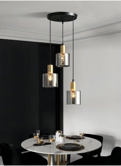 SP SUPER POWER 3-Light Smoke Gray Glass Pendant Light,Modern Glass Hanging Light Chandelier for Living Room Dining Room Bedroom Kitchen Island  - Image 5
