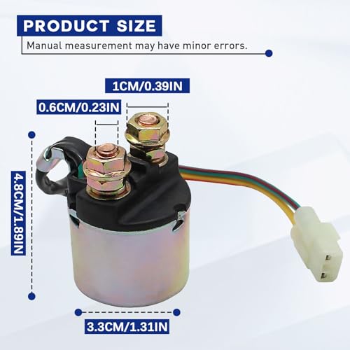 Yerbay Starter Solenoid Relay for Honda TRX350 Rancher 350 2000-2006/TRX420 Rancher 420 2009-2014/TRX500 Foreman 500 2005-2009 2011-2013/TRX450 Foreman 450 1998-2004/TRX400 Foreman 400 1995-2003 - Image 4